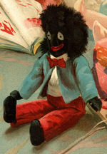 “PLAYING AT SCHOOL” FRAMED GOLLIWOG PRINT.