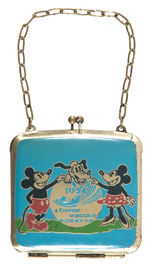 RARE MICKEY & MINNIE MOUSE 1934 EXPOSITION METAL PURSE.