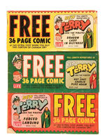 "TERRY AND THE PIRATES" CANADA DRY SODA SIX PACK CARRIER AND COMIC BOOK SET.