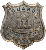 MANHATTAN PROJECT GUARD BADGE.