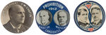 GROUP OF THREE PROHIBITION PARTY BUTTONS.