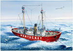 PYRO "UNITED STATES LIGHTSHIP NANTUCKET" ORIGINAL MODEL KIT BOX LID ART.