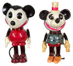 MICKEY & MINNIE MOUSE MATCHED PAIR OF JOINTED CELLULOID FIGURES.