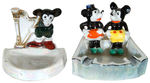 MICKEY/MINNIE MOUSE CHINA ASHTRAYS.