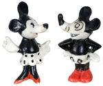 MICKEY AND MINNIE MOUSE GERMAN BISQUE FIGURES.