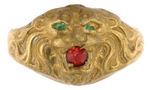 LION’S HEAD RING SIMILAR TO THE  RARE CLYDE BEATTY LION HEAD RING.