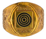 TOM MIX “MARLIN GUNS” BRASS TARGET DESIGN RING.
