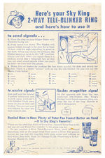 “SKY KING’S TELE-BLINKER” HUGE RING PLUS INSTRUCTION SHEET.