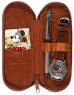 MICKEY MOUSE “THE AVIATOR” LIMTED EDITION WATCH AND PEN SET.