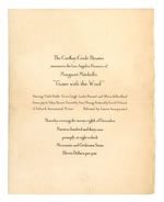 "GONE WITH THE WIND" PREMIERE INVITATION.
