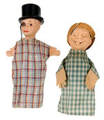 CHARLIE McCARTHY AND MORTIMER SNERD HAND PUPPETS.