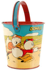 "DONALD DUCK" WITH HIS NEPHEWS SAND PAIL.