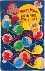 "HOWDY DOODY AND HIS FRIENDS BUBBLE PIPE" FULL DISPLAY.