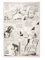 "STRANGE TALES" #117, PAGE 6 ORIGINAL ART FEATURING THE HUMAN TORCH, MR. FANTASTIC, THE INVISIBLE