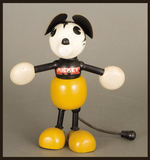 "MICKEY" WOOD JOINTED FIGURE IN RARE YELLOW COLOR W/LOLLIPOP HANDS.