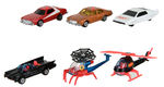 "CORGI JUNIORS HEROES" CAR CARRY CASE INCLUDING BATMAN, SPIDER-MAN, BOND AND TV CHARACTER CARS.