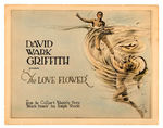 "THE LOVE FLOWER" SILENT FILM TITLE CARD.