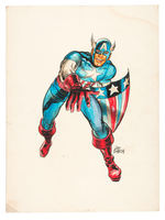 LARGE CAPTAIN AMERICA ORIGINAL PAINTING BY CO-CREATOR JOE SIMON.