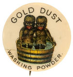 EARLY BUTTON USE OF AFRICAN-AMERICANS TO PROMOTE A PRODUCT 1896-98.
