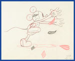 THRU THE MIRROR PRODUCTION DRAWING FEATURING MICKEY MOUSE.