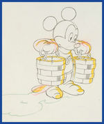 FANTASIA - SORCERER'S APPRENTICE PRODUCTION DRAWING FEATURING MICKEY MOUSE.