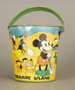 MULTI-CHARACTER "TREASURE ISLAND" SAND PAIL BY OHIO ART C. 1934.