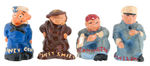 COMIC CHARACTER SALT & PEPPER SETS INCLUDING DICK TRACY/CAPT. MIDNIGHT.