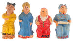 COMIC CHARACTER SALT & PEPPER SETS INCLUDING DICK TRACY/CAPT. MIDNIGHT.