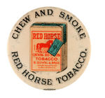 "CHEW AND SMOKE RED HORSE TOBACCO" MIRROR.