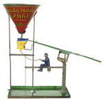 "SANDY ANDY CRANE NO. 104" MANUALLY OPERATED TOY.