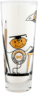 "DC - SUPERMAN - NATIONAL COMICS" PROMOTIONAL GLASS (VARIETY).