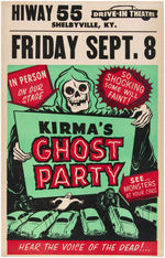 "KIRMA'S GHOST PARTY" SPOOK SHOW POSTER.