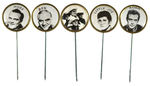 BONANZA PROBABLE FULL SET OF RARE REAL PHOTO STICKPINS.