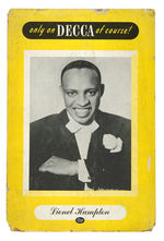 LIONEL HAMPTON DECCA RECORDS SIGN.