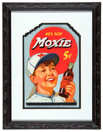 MOXIE DIE-CUT BASEBALL STANDEE FRAMED.