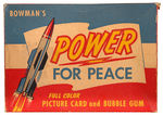 “POWER FOR PEACE” RARE BOWMAN GUM CARD DISPLAY BOX.