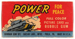 “POWER FOR PEACE” RARE BOWMAN GUM CARD DISPLAY BOX.