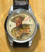 GENE AUTRY SIX SHOOTER WATCH WITH BOX.
