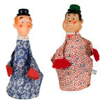 LAUREL & HARDY/CHARLIE CHAPLIN HAND PUPPETS.