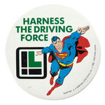 SUPERMAN RARE 1982 ADVERTISING BUTTON.