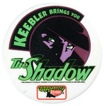 “KEEBLER BRINGS YOU THE SHADOW” RARE 3” ADVERTISING BUTTON.