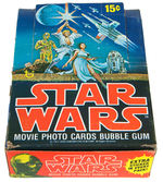 “STAR WARS” TOPPS SERIES 1 FULL GUM CARD DISPLAY BOX.