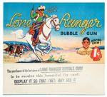 “LONE RANGER BUBBLEGUM” RARE DISPLAY BOX INSERT CARD.