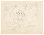 “THE FLYING MOUSE” PUBLICITY ORIGINAL ART AND BONUS.