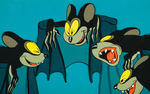THE FLYING MOUSE FOUR BATS ANIMATION CEL AND BONUS.