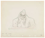 SNOW WHITE AND THE SEVEN DWARFS WITCH PRODUCTION DRAWING.