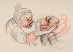 SNOW WHITE DWARFS HAPPY AND GRUMPY ORIGINAL CONCEPT ART SIX PART SEQUENCE.