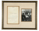 PRESIDENT WILLIAM McKINLEY SIGNED LETTER DISPLAY.