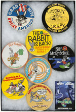 BUGS BUNNY NINE BUTTONS INCLUDING ONE PICTURING MICHAEL JORDAN.