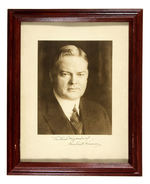 PRESIDENT HERBERT HOOVER SIGNED PHOTO.